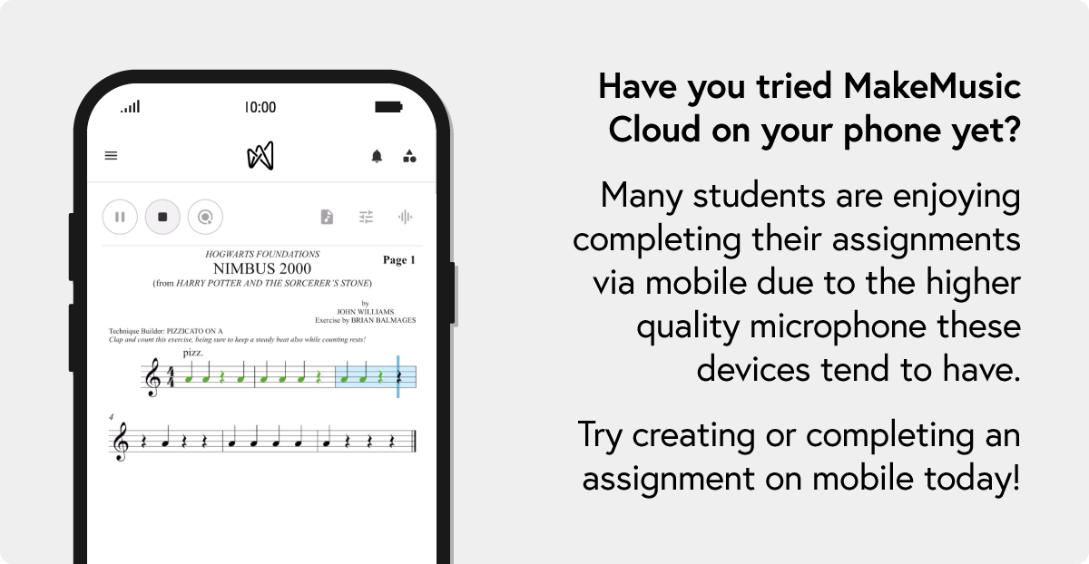 Many students are enjoying completing their assignments via mobile due to the higher quality microphone these devices tend to have. Review mobile compatibility details.
