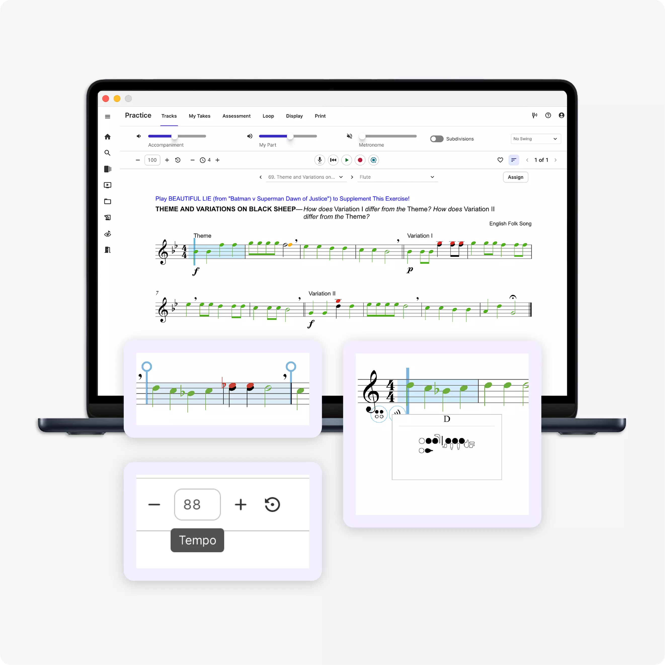 teacher in front of a laptop with easy enroll and LMS sync features highlighted